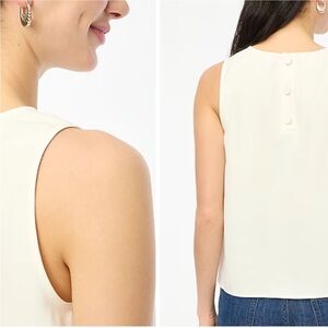 J.Crew Sleeveless Button-Back Shell